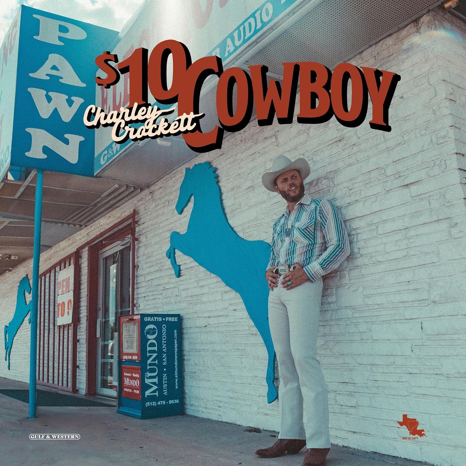 CHARLEY CROCKETT: $10 COWBOY VINYL LP