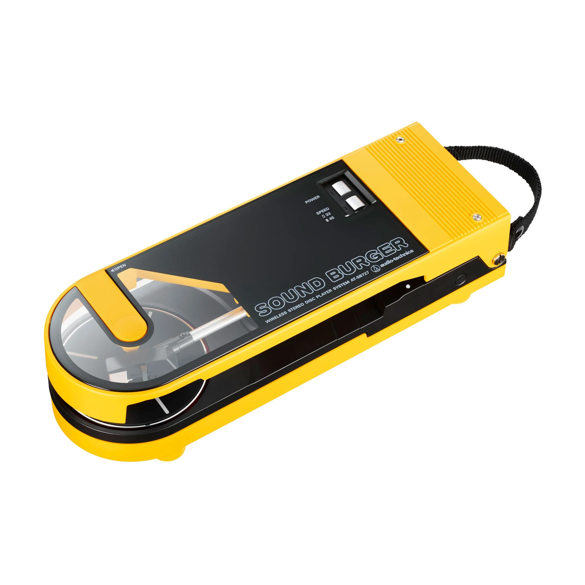 Audio Technica AT-SB727-YL Sound Burger Bluetooth Turntable Portable Yellow - Image 2