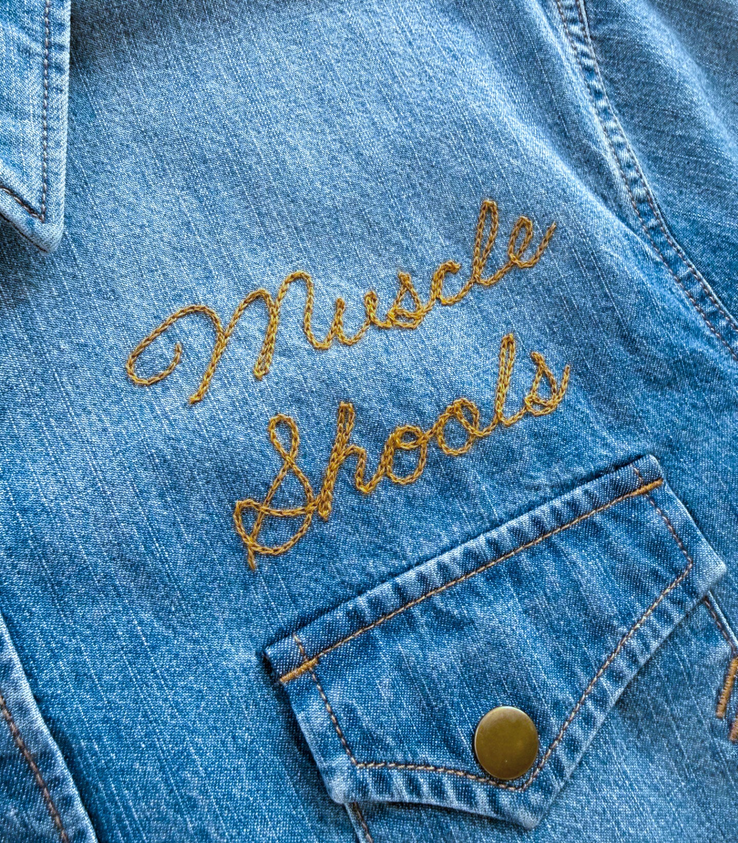 Billy Reid Shoals Embroidered Denim Shirt - Image 2