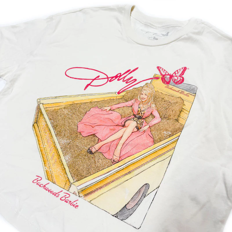 LivyLu x Dolly Parton Backwoods Barbie Cropped T-Shirt - Image 2